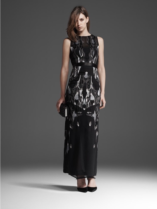 Reiss Dresses & Skirts - REISS Zuma Black Silver Embroidered Maxi Dress – Size US 4 / UK 8 / EU 36